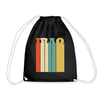 Iraq - Drawstring Bag - black - Front