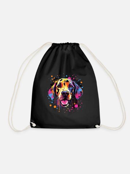 Dalmatiner Hund Geschenk Spruch - Turnbeutel - Schwarz