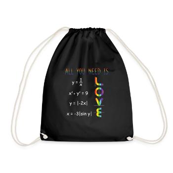 Alles, was Sie brauchen, ist eine Liebe zum LGBT Maths Pride Month - Turnbeutel - Schwarz - Vorne