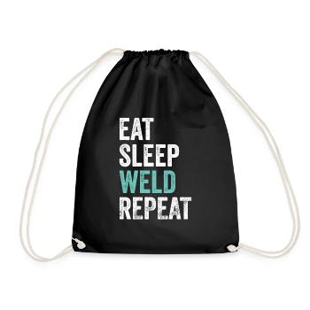 Mangez Sleep Weld Repeat Metal Worker Welder - Sac de sport léger - noir - Devant