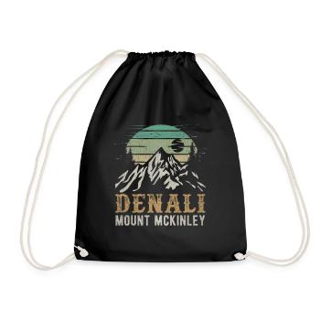 Mt. McKinley Denali National Park Merchandise - Drawstring Bag - black - Front