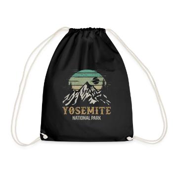 Yosemite National Park Merchandise Rocky Mt. - Drawstring Bag - black - Front