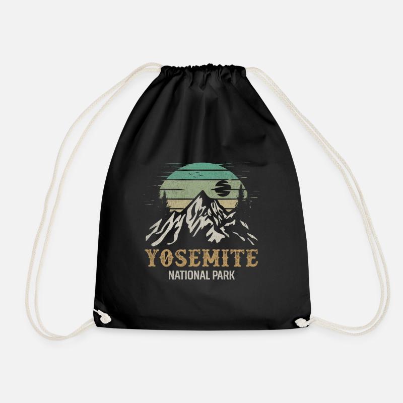 Yosemite Nationalpark Merchandise Rocky Mt. - Turnbeutel - Schwarz