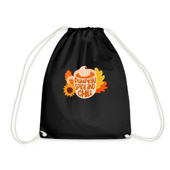 Pumpkin Spice And Chill Cute Fall Latte Mug Coffee - Sac de sport léger - noir - Devant