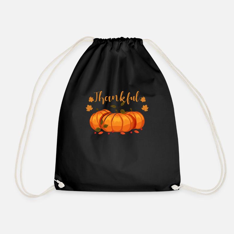 Thankful Happpy Thanksgiving Day Herbst Herbst - Turnbeutel - Schwarz