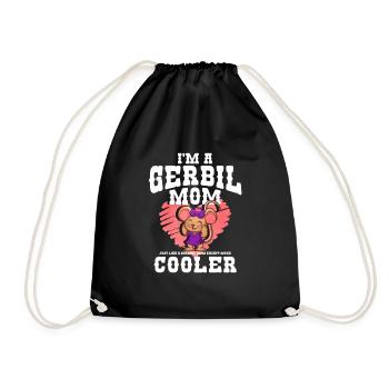 Gerbil Mouse Gift - Drawstring Bag - black - Front