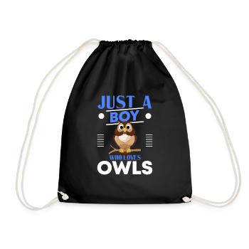 Juste un garçon qui aime les hiboux Amoureux des oiseaux Ornithologue - Sac de sport léger - noir - Devant