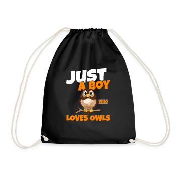 Oiseaux De Proie Hibou Fan Amoureux des oiseaux Juste un garçon qui Lo - Sac de sport léger - noir - Devant