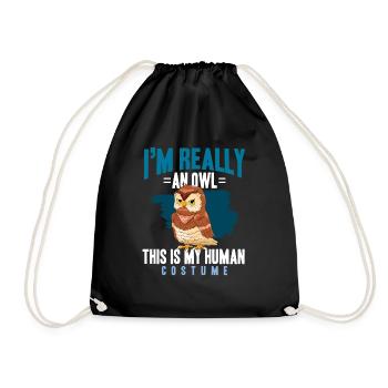 Ceci est mon costume humain Owl Lover nocturne - Sac de sport léger - noir - Devant