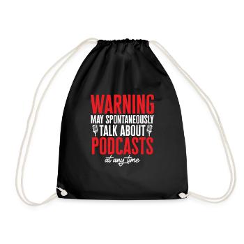 Podcaster Podcast - Drawstring Bag - black - Front