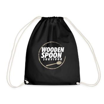 Cuillère en bois Survivant Meme Proud Italian Funny - Sac de sport léger - noir - Devant