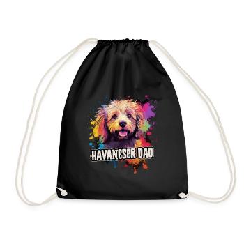 Havaneser Hund Geschenk Spruch - Turnbeutel - Schwarz - Vorne