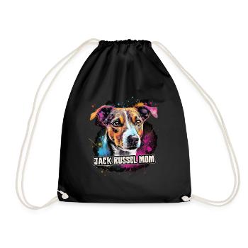 Jack Russel Hund Geschenk Spruch - Turnbeutel - Schwarz - Vorne