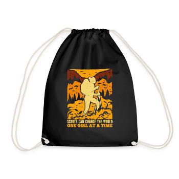 Boy Scout Girl - Drawstring Bag - black - Front