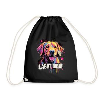 Labbi Hund Geschenk Spruch - Turnbeutel - Schwarz - Vorne