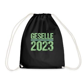 Geselle Gesellenprüfung bestanden Gesellen - Turnbeutel - Schwarz - Vorne