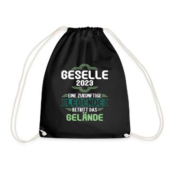 Geselle Gesellenprüfung bestanden Gesellen - Turnbeutel - Schwarz - Vorne