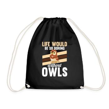 La vie rétro des oiseaux de proie serait si ennuyeuse sansou - Sac de sport léger - noir - Devant
