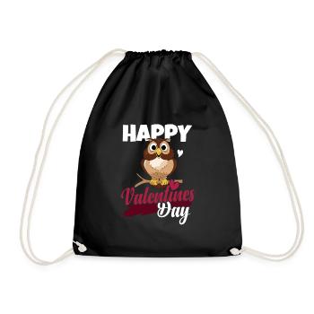 Happy Valentines Day Birds Of Prey Ornithologist O - Turnbeutel - Schwarz - Vorne