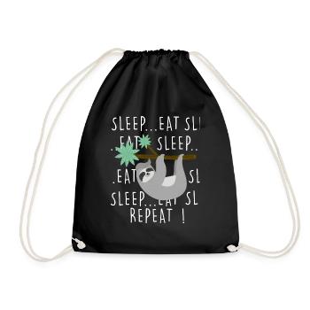 Mouton Paresseux amour fatigue homme femme - Sac de sport léger - noir - Devant