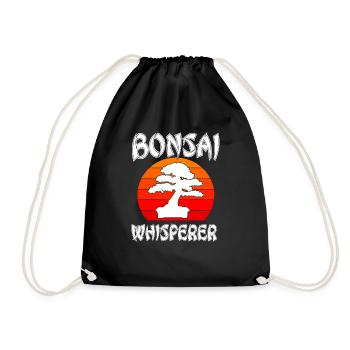 Bonsai Whisperer Design Bonsai Beginner Lovers - Drawstring Bag - black - Front