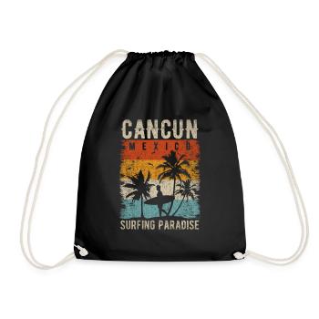 Cancun Tenues de vacances Femmes Hommes Cancun - Sac de sport léger - noir - Devant