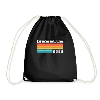 Geselle Gesellenprüfung bestanden Gesellen - Turnbeutel - Schwarz - Vorne