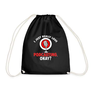 Podcaster Podcast - Drawstring Bag - black - Front