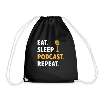 Podcaster Podcast - Drawstring Bag - black - Front
