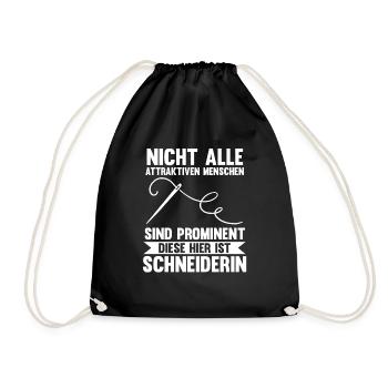 Näher Schneiderin - Turnbeutel - Schwarz - Vorne
