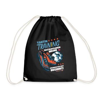 Schoolchild Primary School Football Enrollment - Drawstring Bag - black - Front