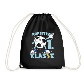Aufstieg 1. Klasse Grundschule Schulkind - Turnbeutel - Schwarz - Vorne