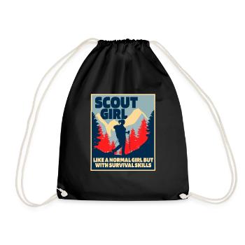 Boy Scout Girl - Drawstring Bag - black - Front
