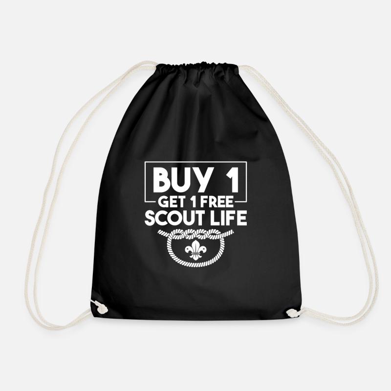 Boy Scout Funny - Drawstring Bag - black