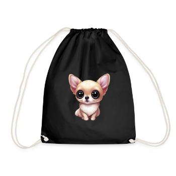 Entzückende Chihuahua-Liebe - Turnbeutel - Schwarz - Vorne