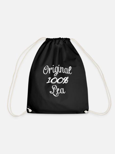 Original 100% Lea - Turnbeutel - Schwarz