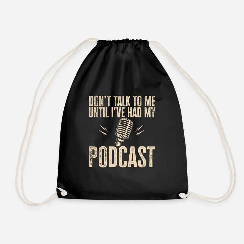 Podcaster Podcast - Turnbeutel - Schwarz