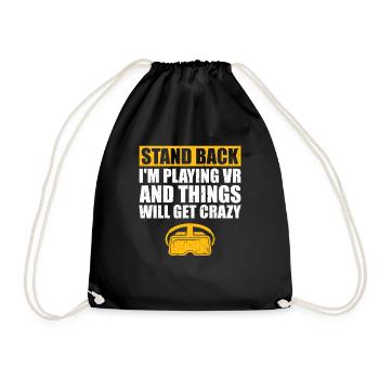 Virtual Reality VR Gift - Drawstring Bag - black - Front