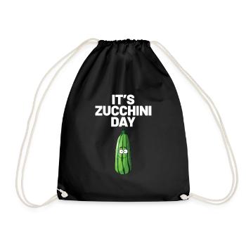 Zucchini - Turnbeutel - Schwarz - Vorne