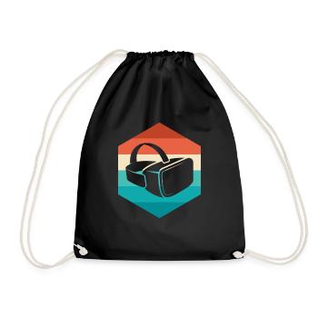 Virtual Reality VR Gift - Drawstring Bag - black - Front