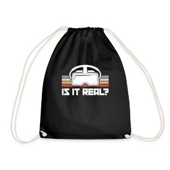 Virtual Reality VR Gift - Drawstring Bag - black - Front
