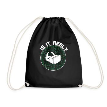 Virtual Reality VR Gift - Drawstring Bag - black - Front