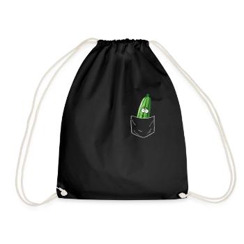 Zucchini - Turnbeutel - Schwarz - Vorne