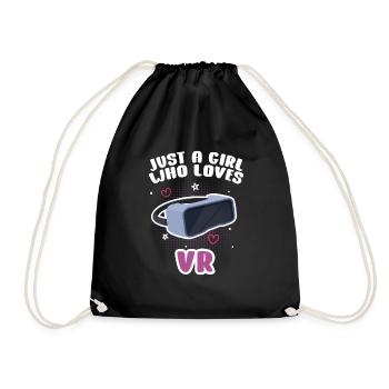 Virtual Reality VR Gift - Drawstring Bag - black - Front