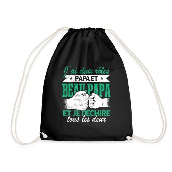 Papa Et Beau Papa Fête des Pères - Sac de sport léger - noir - Devant