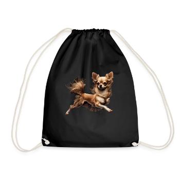 Chihuahua | Ballerina | Ballet | Dance | Dancing | - Turnbeutel - Schwarz - Vorne