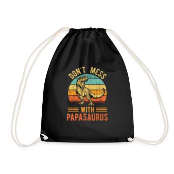 Papa Saurus Dinosaures Familles Dino Papasaurus - Sac de sport léger - noir - Devant