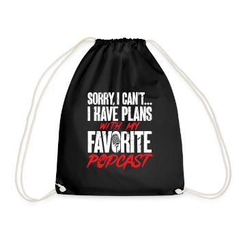 Wahre Verbrechen Podcaster True Crime Podcast - Drawstring Bag - black - Front