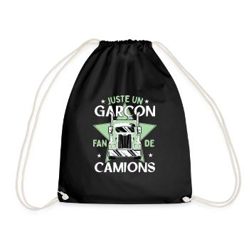 Enfants Camion Idée Cadeau - Sac de sport léger - noir - Devant