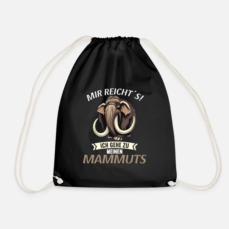 Ich mag halt einfach Mammuts Mammut - Turnbeutel - Schwarz